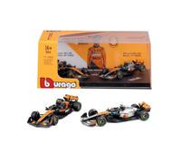 BBURAGO 2X McLaren MCL39#4 Norris F1 1:64 - Modelo de Coche Coleccionable | 2 coches de carreras fieles Fomel 1 del campeón del mundo, idea de regalo para los amantes del motor - a partir de 14 años