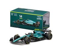 Bburago 1/43 Racing - 2023 F1 Aston Martin AMR23 - con Casco #Alonso Vehículo Fórmula 1 Aston Martin Temporada 2023 de Metal a Escala 1/43ª Piloto #Alonso con Casco