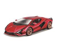 Bburago B18-21099R 1:24 Lamborghini SIAN FKP 37 Rojo, Varios diseños y Colores