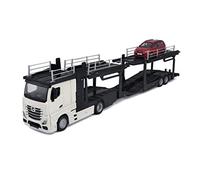 Bburago B18-31456 - Multímetro a escala 1:43 de Mercedes-Benz Actros con coche adicional en la parte trasera , color/modelo surtido