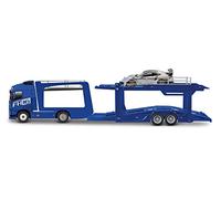 Bburago B18-31463 Street Fire MULTICAR Carrier-Volvo FH16 Globetrotter 750 XXL (Azul), Varios diseños y Colores