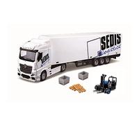 Bburago B18-31471 Street Fire HAULERS MB ACRTROS Palets de elevación y Carga fundidos, Escala 1:43, Modelo de camión Coleccionable