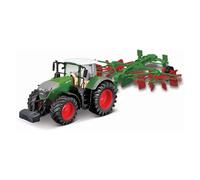 BBurago FENDT 1050 Vario con vehículo de rastrillo de remolino de trabajo Rojo Grande