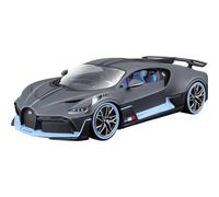 Bburago - Bugatti Divo a escala 1:18, coche de fundición a presión en gris oscuro mate, réplica detallada con puertas y capó que se abren, licencia oficial de Bugatti, hiperdeportivo de colección, 14+