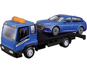 BBURAGO - Camión grúa con Coche Bburago - Maqueta Realista de camión grúa a Escala 1:43 (elección aleatoria Entre los Modelos Disponibles), Edad Recomendada 3+ años
