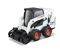 Bburago- Cargador de dirección Deslizante Bobcat S590 de 10 cm con Grapa