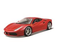 Bburago - Coche de Juguete Ferrari R&P 488 GTB, Escala 1/18, Color Rojo (18-16008)