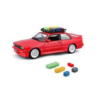 Bburago Coche de Juguete para BMW M3 E30, Incluye Caja de Techo, Modelo 1:24 Die-Cast, Fiel Coche de Juguete con Puertas móviles, a Partir de 3 años (18-23014)