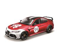 BBurago Coche en miniatura de colección Alfa Romeo Giulia GTAm 1:18 Nº99 11049R/W Rojo/Blanco