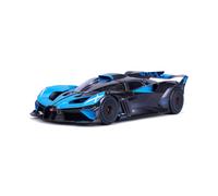 Bburago - Bugatti Bolide con Vitrina de exposición a Escala 1:43, Coche de fundición a presión Azul y Negro, réplica Detallada del hiperdeportivo, Licencia Oficial Bugatti, de colección, 14+