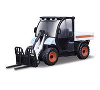 Bburago Die-Cast Bobcat TOOLCAT with Working Pallet Fork Modelo Fundido a presión, Color Blanco, M (May Cheong B18-31806)