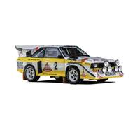 Bburago Escala 1:43 Audi Sport Quattro S1 E2 Group B Rally 1985 - HB #2 | Modelo Oficial de Audi | Legendary WRC Rally Car Miniature | Modelo de coleccionista