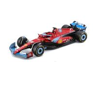 Bburago - F1 Ferrari SF-24 Miami GP 2024#16 Charles Leclerc, Coche a Escala 1:43, réplica Oficial con decoración Especial Miami, Detalles precisos, Licencia Ferrari, Edad 36+ Meses