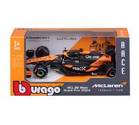 Bburago F1 Fórmula 1:43 Escala F1 Mclaren MCL38 2024 Piastri 12Pc Juguete