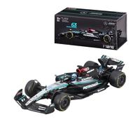 Bburago F1 Fórmula 1 Mercedes AMG W15 (2024) con Casco, Escala 1:43, réplica Coleccionable de Coche de Carreras increíblemente Detallada
