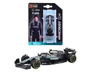 Bburago - F1 Mercedes-AMG F1 W16 2025#12 Antonelli, Coche diecast a Escala 1:64, réplica Detallada de monoplaza de Fórmula 1, Colores Oficiales de Mercedes, blíster de colección, 14+
