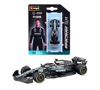 Bburago - F1 Mercedes-AMG F1 W16 2025#63 George Russell, Coche diecast a Escala 1:64, réplica Detallada de monoplaza de Fórmula 1, Colores Oficiales, blíster Coleccionable, 14+