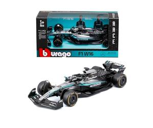 Bburago - F1 Mercedes-AMG W16 2025#63 Russell, Auto Diecast in Scala 1:43 con Dettagli Autentici, Replica F1 Mercedes, Livrea Argento/Nera, Licenza Ufficiale, Età Consigliata 3+ Anni
