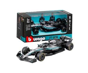Bburago - F1 Mercedes-AMG W16 2025#63 Russell, Auto Diecast in Scala 1:43 con Dettagli Autentici, Replica F1 Mercedes, Livrea Argento/Nera, Licenza Ufficiale, Età Consigliata 3+ Anni