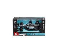 Bburago - F1 Mercedes-AMG W16 2025#63 Russell, Coche diecast a Escala 1:43 con Detalles auténticos, réplica F1 Mercedes, decoración Plateada/Negra, Licencia Oficial, Edad Recomendada 3+ años
