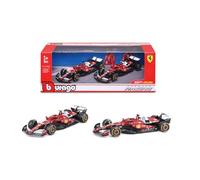 Bburago F1 Team Ferrari #16 Leclerc & #44 Hamilton '25 - Modelo de Coche de fórmula 1 Escala 1:43 Die-Cast Fiel Coche Coleccionable, a Partir de 3 años (18-36839-2-25)