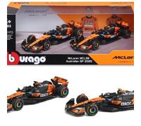 Bburago F1 Team McLaren #4 Norris & #81 Piastri '25 - Modelo de Coche de Fórmula 1 Escala 1:43 Die-Cast Fiel Coche de Juguete de coleccionista, a Partir de 3 años (18-38202-2)