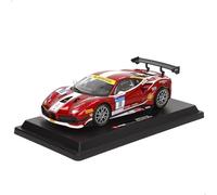 Burago Maqueta Coche Ferrari 488 Challenge 11, Escala 1:24, Modelo de colección con carrocería detallada, Interior realista y acabados premium, Incluye peana expositora (78069)