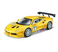Bburago Ferrari 488 Challenge: Modelo de Coche a Escala 1:43, Serie Ferrari Racing, Caja de Regalo, 12 cm, Amarillo #1 (18-36306)