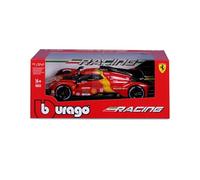 Bburago - Ferrari 499P 24H LMH Hypercar 2025#51 con Vitrina de exposición, Coche de fundición a Escala 1:43, réplica Detallada de Le Mans, Licencia Oficial de Ferrari, 14+
