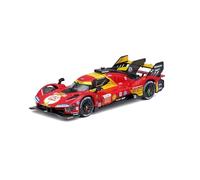 Bburago - Ferrari 499P LMH 24H Le Mans Champion 2024#50 Escala 1:43, Réplica Diecast con Vitrina Transparente, Licencia Ferrari, Edad 14+ Años