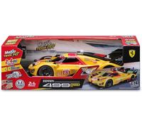 Bburago - Ferrari 499P LMH #83 Le Mans 2024-1/16 - Vehículo controlado por radio 2,4 GHz - Coche RC recargable - Velocidad 13,7 km/h - Modelo reducido realista de carrera, juguete infantil y colección