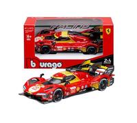 Bburago - Ferrari 499P Winner 2024#50, Coche en diecast a Escala 1:43, réplica Detallada del Ganador de Las 24 Horas de Le Mans, Licencia Oficial Ferrari, Edad Recomendada 14+ años