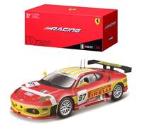 Bburago Ferrari F430 GT2 '08: Modelo de Coche a Escala 1:43, Ferrari Racing Serie, Caja de Regalo, 12 cm, Rojo #97 (18-36303)