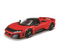 Bburago - Ferrari F80 a Escala 1:18, Coche de fundición a presión en el icónico Rojo Ferrari, réplica Detallada con Puertas y Maletero Que se abren, Licencia Oficial de Ferrari, 3+