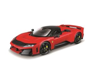 Bburago - Ferrari F80 - Gran Coche Miniatura de Metal a Escala 1/18 - Modelo reducido Muy detallado - Rojo - Coleccionable a Partir de 3 años - Hypercar Route Maranello - Pieza coleccionista