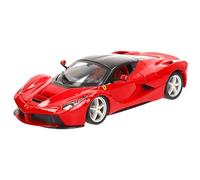 Burago Maqueta coche Ferrari LaFerrari, Escala 1/24, Maletero con apertura manual, Coches juguete, Maquetas, Miniatura de colección, Bburago, +3 años, Race & play (78055)