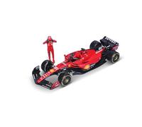 Bburago - Ferrari SF-23 Charles Leclerc #16 2023 - Maqueta Realista a Escala 1:24 y Figura de Charles Leclerc, Licencia Oficial Ferrari, Edad Recomendada 14+ años