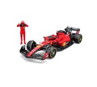 Bburago - Ferrari SF-23 Charles Leclerc #16 2023 - Maqueta Realista a Escala 1:24 y Figura de Charles Leclerc, Licencia Oficial Ferrari, Edad Recomendada 14+ años