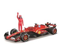 Bburago - Ferrari SF-24 Leclerc, Modelo a Escala 1:24, Figura del piloto