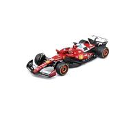 BBurago Coche diecast Ferrari SF-25 F1 2025 #16 Leclerc 1:43 con casco y vitrina