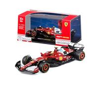 Bburago - Ferrari SF-25 F1 2025#44 Hamilton con Casco, Coche diecast a Escala 1:43, réplica Detallada con Vitrina y Base, Licencia Oficial Ferrari, Edad Recomendada 14+ años