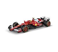 Bburago - Ferrari SF-25 F1 2025#44 Hamilton con Casco, Coche diecast a Escala 1:43, réplica Detallada con Vitrina y Base, Licencia Oficial Ferrari, Edad Recomendada 14+ años