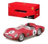 Bburago Ferrari Testarossa (1959): Modelo de Coche a Escala 1:43, Serie Ferrari Racing, Caja de Regalo, 12 cm, Rojo #4 (18-36307)