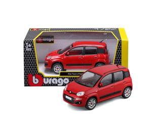 Bburago - Fiat Panda - Maqueta de Coche Realista a Escala 1:24, Licencia Oficial Fiat, Edad Recomendada a Partir de 3 años