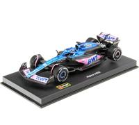 Bburago - Fórmula 1 Alpine 2023 de Charles Ocon con Casco - Reproducción de vehículos a 1/43 - Colección Racing - Juguete para niños Coleccionable a Partir de 3 años - 38073O