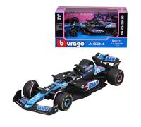 Bburago Fórmula 1 Alpine A524 Japón versión (2024): Modelo de Coche a Escala 1:43, Modelo Especial, del Conductor #31 Esteban Ocon, Window Box, 12,5 cm, Azul Rosa (18-38219O1)