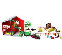 Bburago Granja Establo de Caballos Incl. Fendt 1050 Vario Tractor 69 Piezas