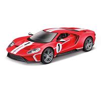 Bburago Heritage COLLECTION-2018 GT Race Car Ford Coche Fundido a presión, Color Rosso, Medium (May Cheong B18-41163)