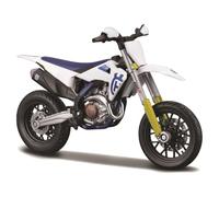 Bburago Husqvarna FS 450 Supermoto Motorbike 1:18, Color Blanco (May Cheong B18-51087)