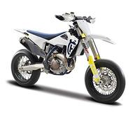 Bburago Husqvarna FS 450 Supermoto Motorbike 1:18, Color Blanco, Large (May Cheong B18-51087)